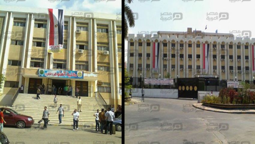 بالصور..لافتات تحيا مصر تكسو مباني جامعة الأزهر